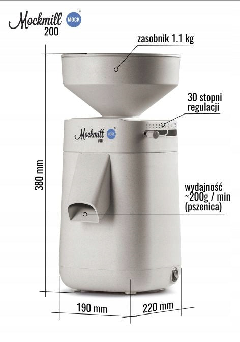 Cheapest heat grinder, very powerful 600W! Mockmill 200 Manufacturer code MM200