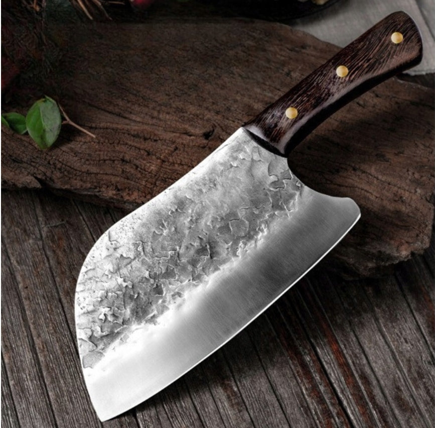 Chef's Hand Forged Cleaver Professional Precision Knife Very Sharp Manufacturer code Tasak Ręcznie Kuty Szefa Kuchni