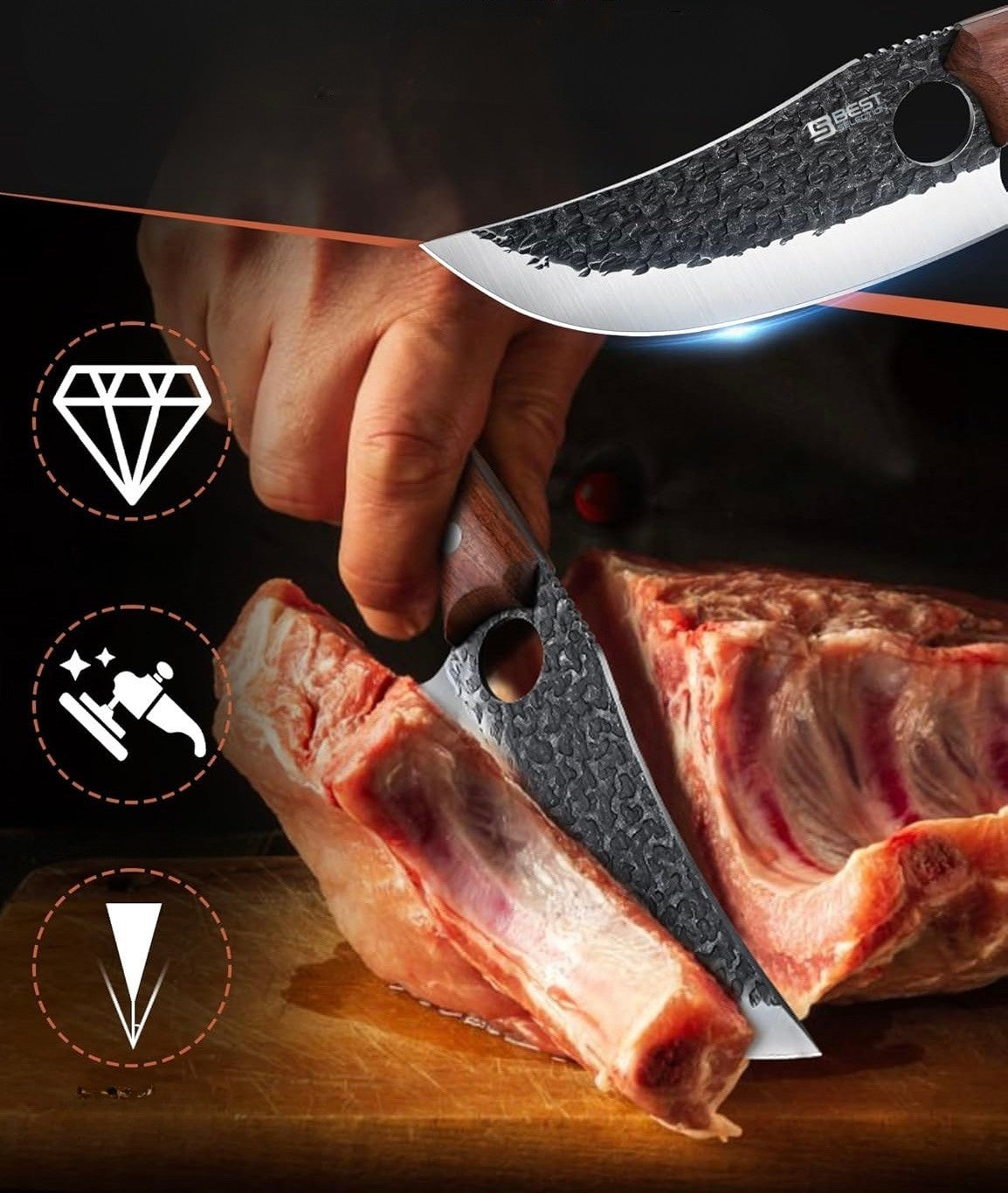 Chef's Knife Cleaver Blade Stainless Steel Sharp Slicing Meat Chop Pouch Manufacturer code nóż japoński pomidory tasak warzywa owoce