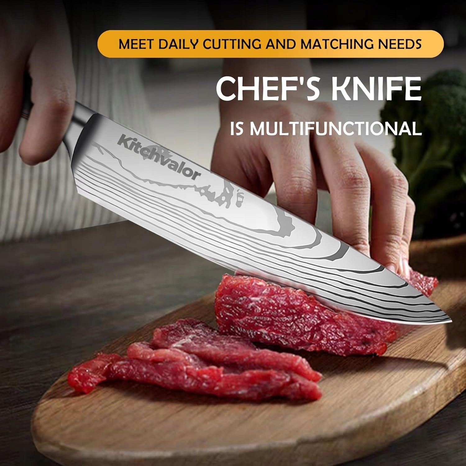 Chef's Knife Japanese Professional Ergonomic Sharp Stainless Steel Brand no brand