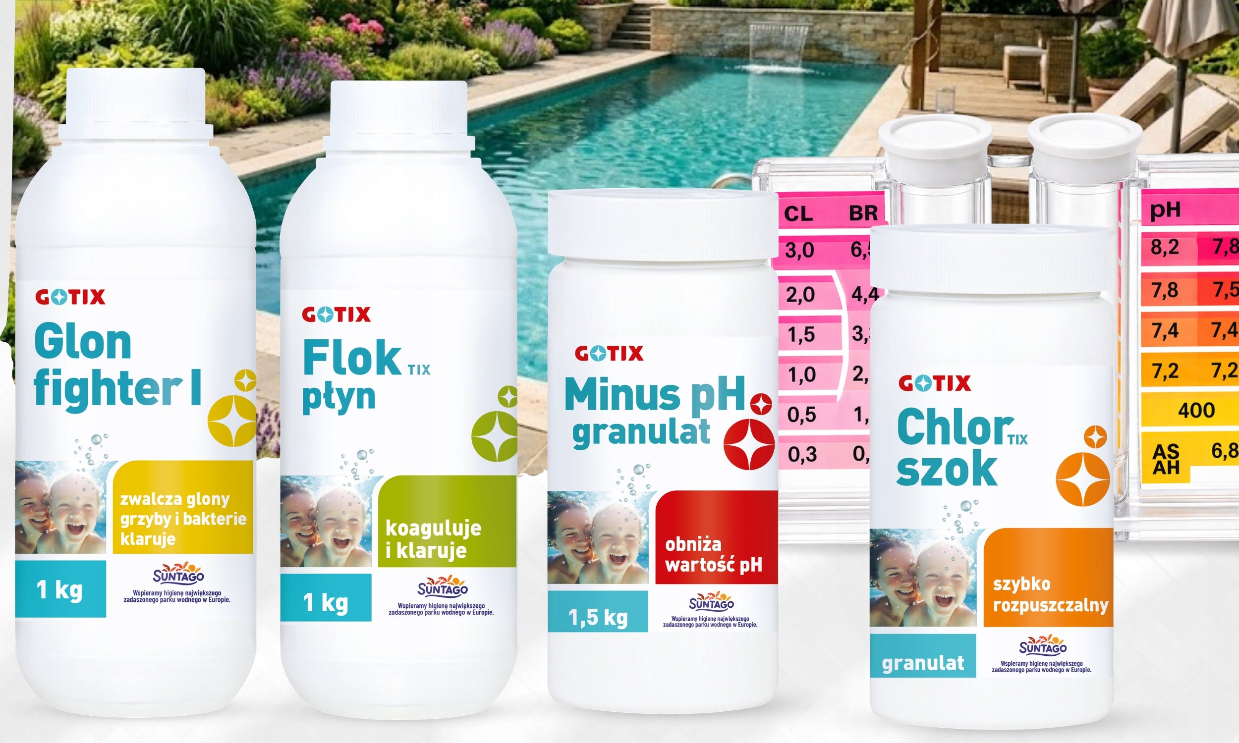Chemistry for Pool Chlorine Pool Chemistry Starter Kit for Pool 5KG - 5in1 Packaging status original