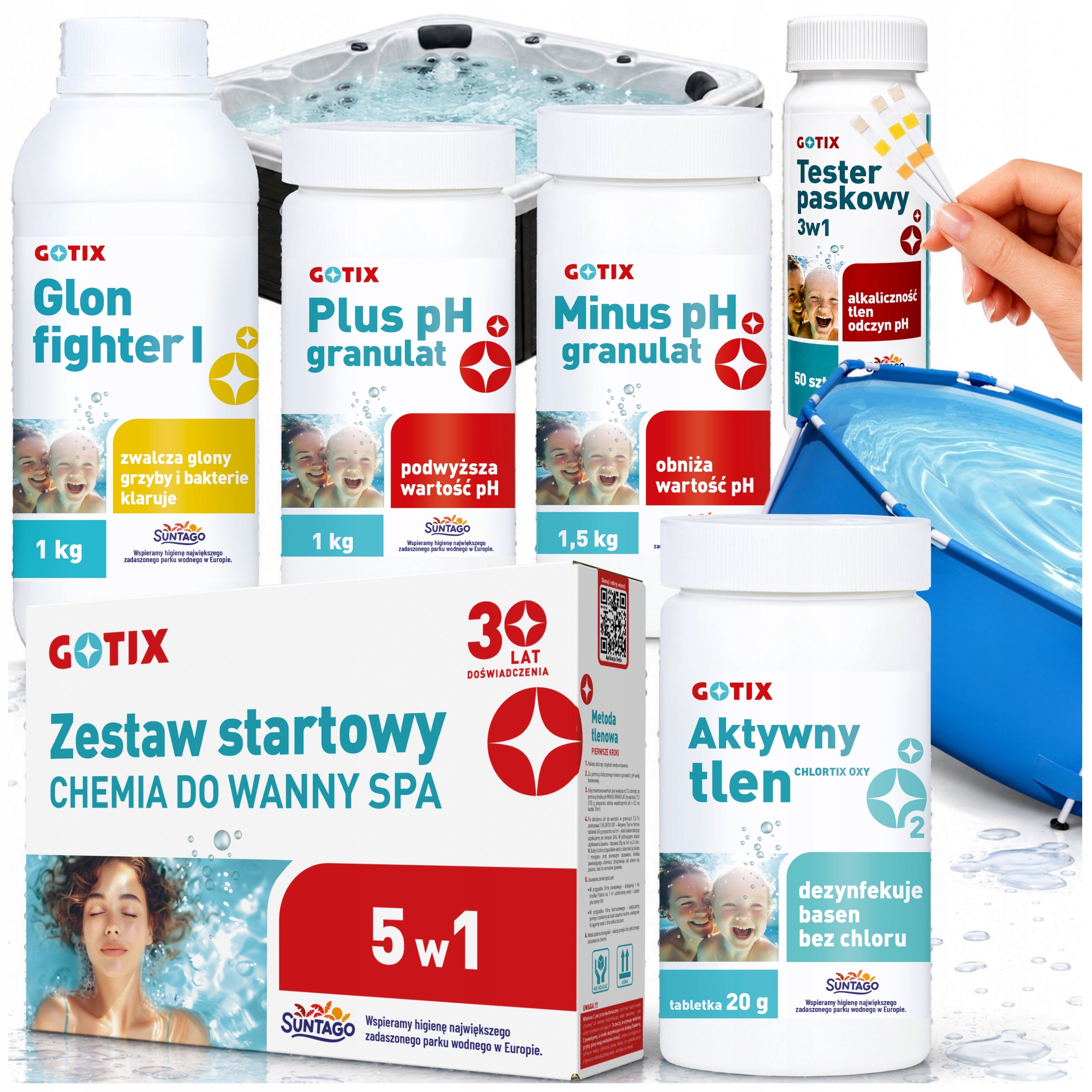 Chemistry for Pool Chlorine for Pool Starter Kit Pool Chemistry 5in1 + APP