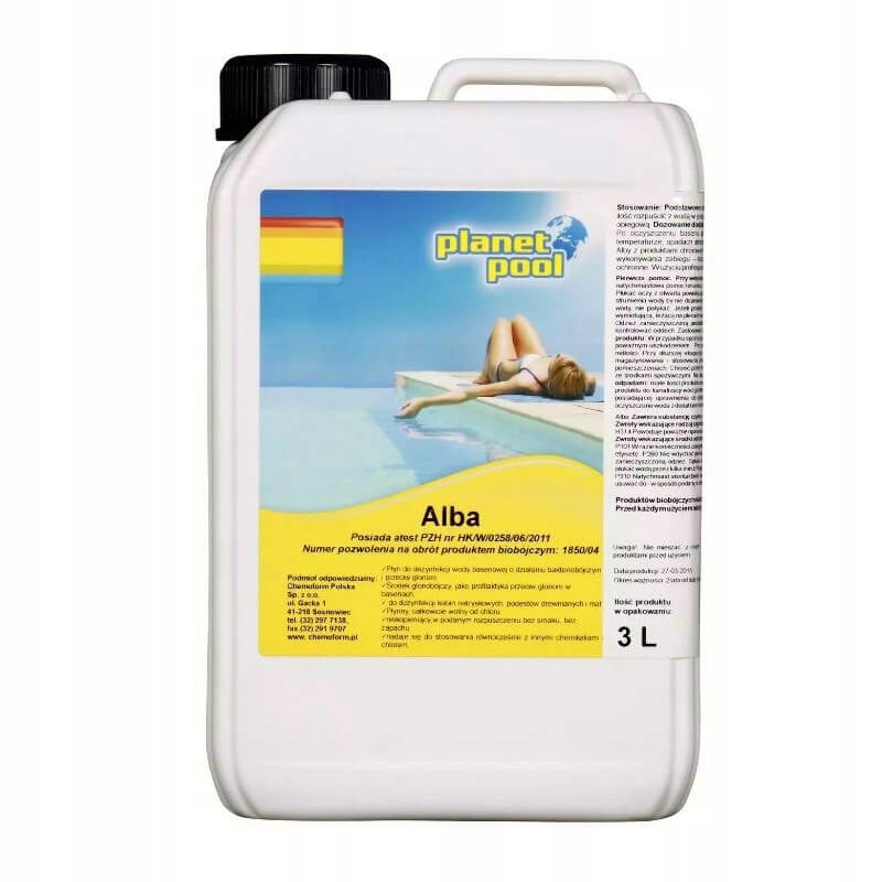 Chemoform Alba Anti-Algae Agent for ALGAE in the Pool Green Water Bacteria 3L