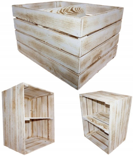 Chest 50x40cm | Vintage | Wooden | Eco-Friendly | Bookcase with shelf