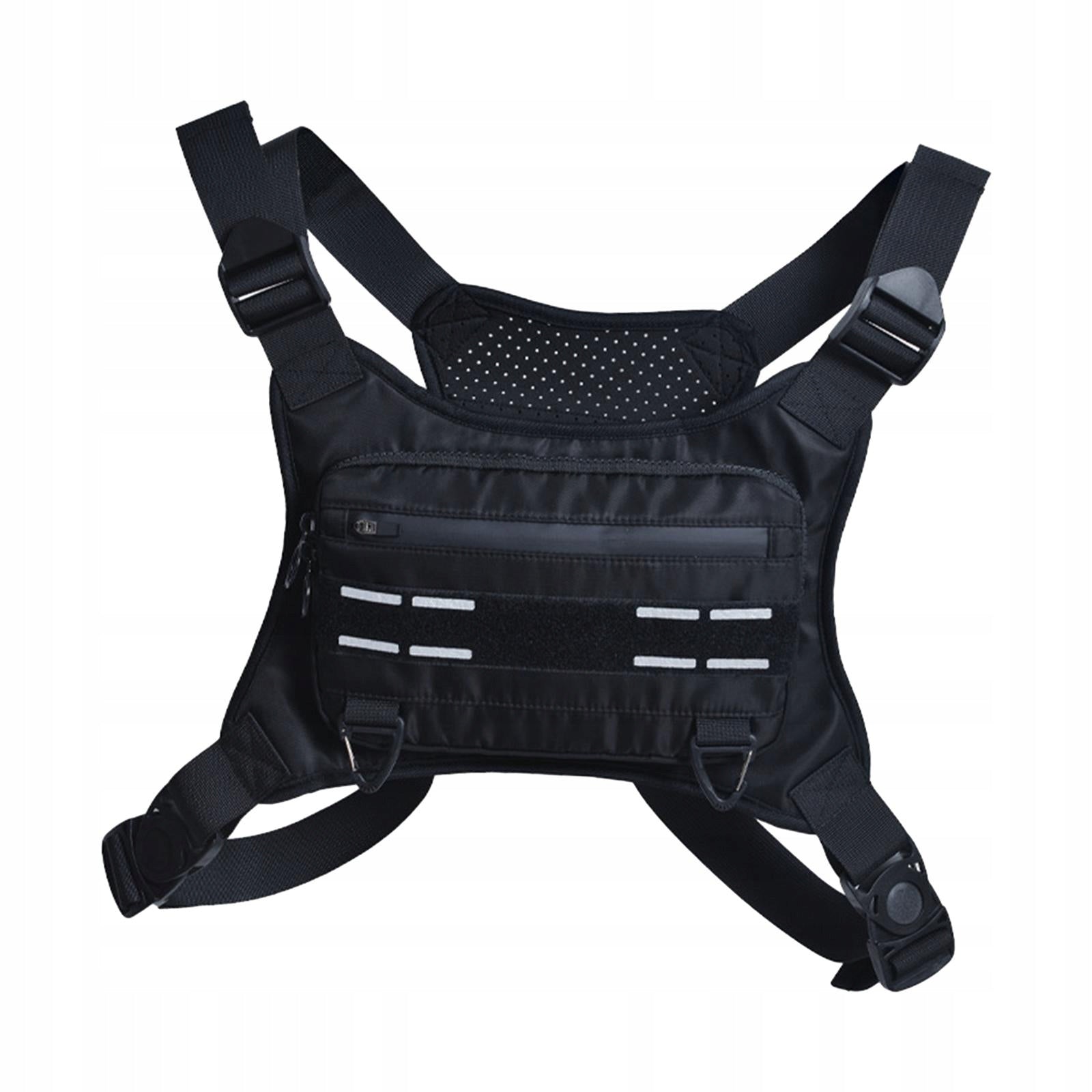 Chest Rig Bag Adjustable Shoulder Straps Multifunction Chest Pack Black Brand no brand