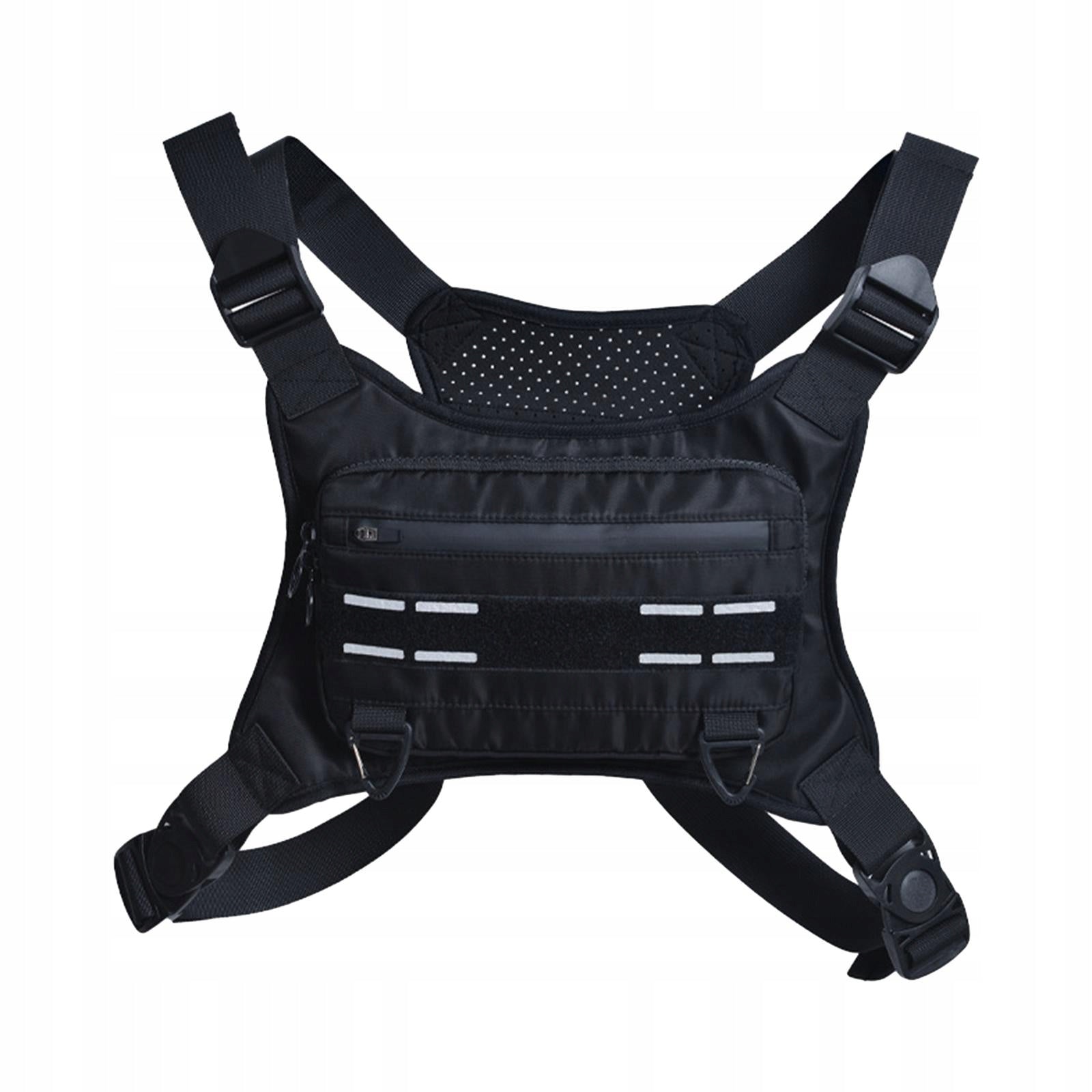 Chest Rig Bag Adjustable Shoulder Straps Multifunction Chest Pack Black Color other