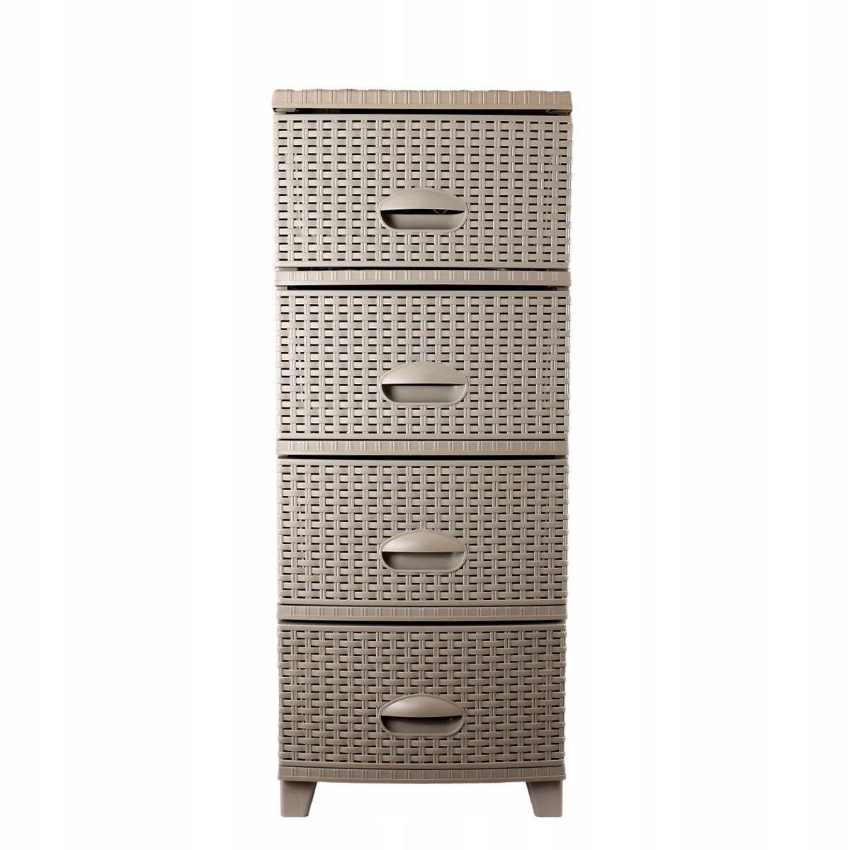 Chest of 4 drawers rattan modern 90cm HIT! for bathroom on plot garage Manufacturer code K-TRN-068-ANTRACYT