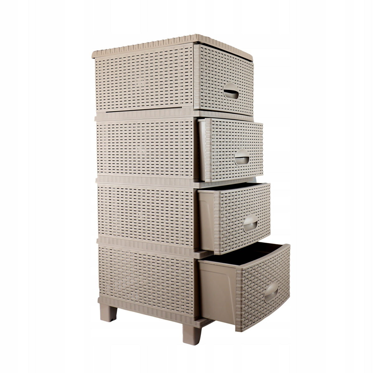 Chest of 4 drawers rattan modern 94 cm HIT! for bathroom on the plot garage