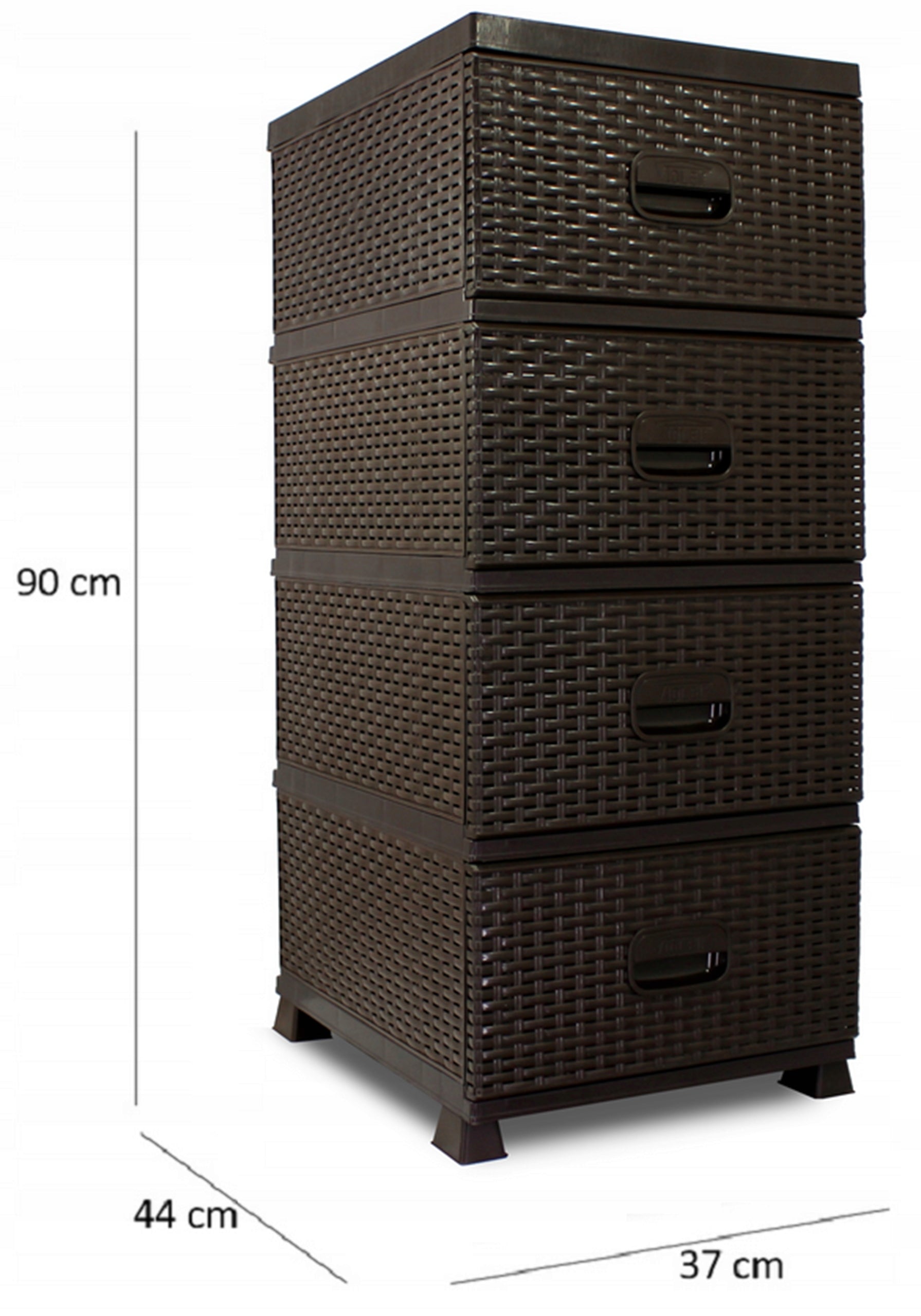 Chest of drawers cabinet K2193 BRONZE rattan bookcase for bathroom