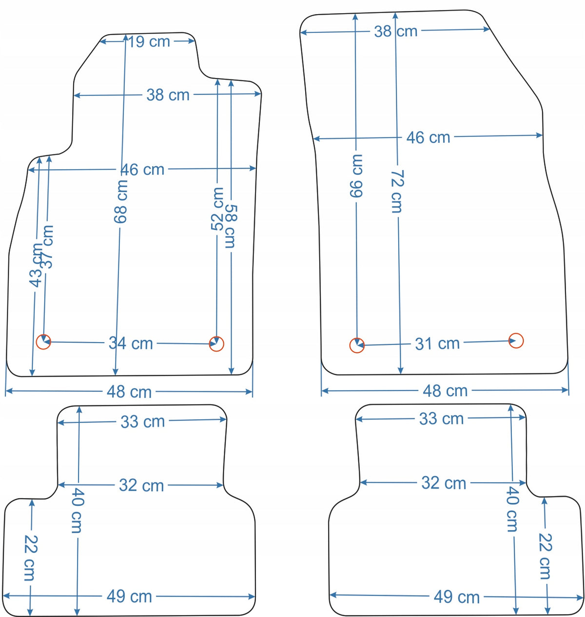 Chevrolet Cruze 2009-2014r. Black Velour Rugs - Economy. Manufacturer Aldos