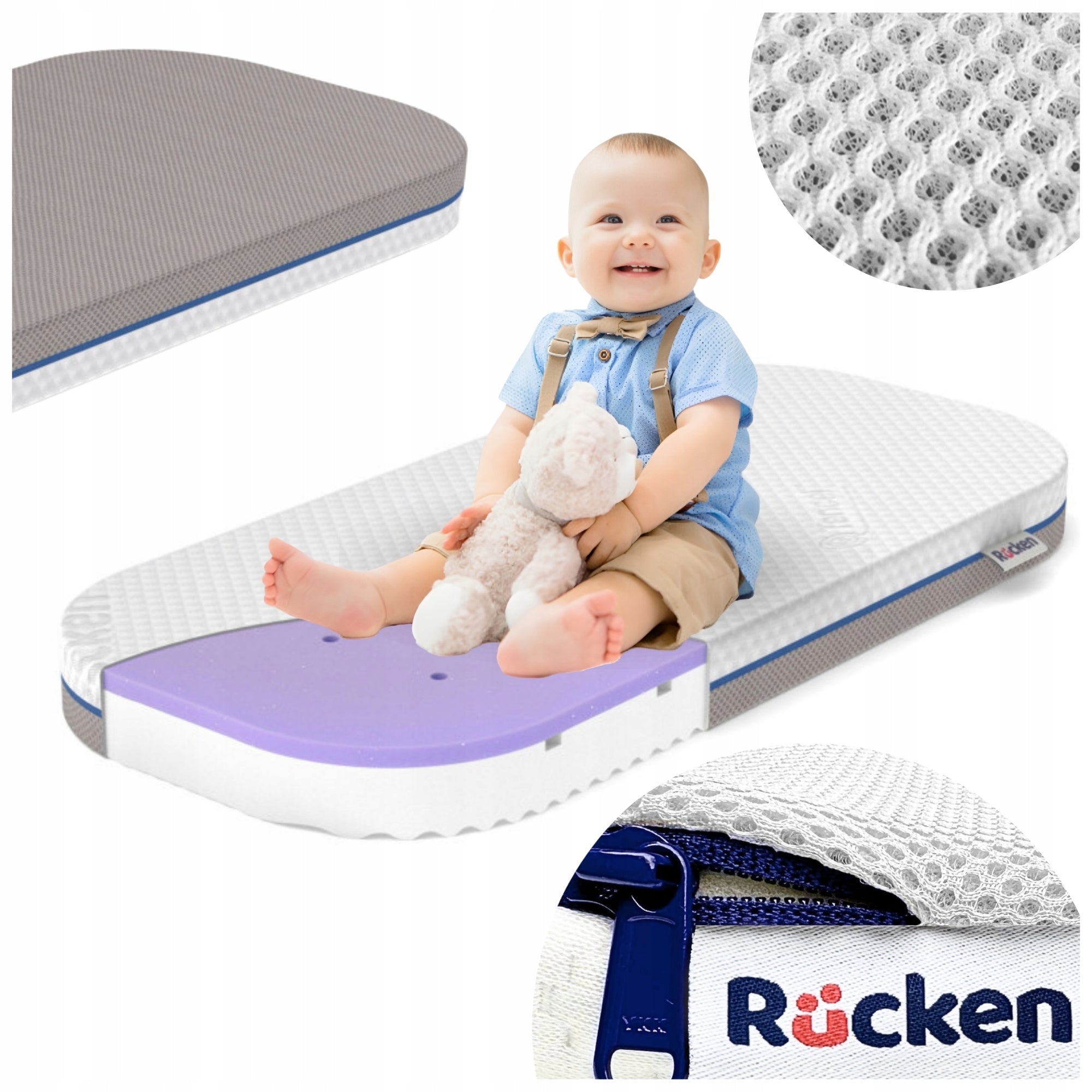 Chicco Baby Hug PREMIUM 72x33 Breathable 4in1 Crib Mattress