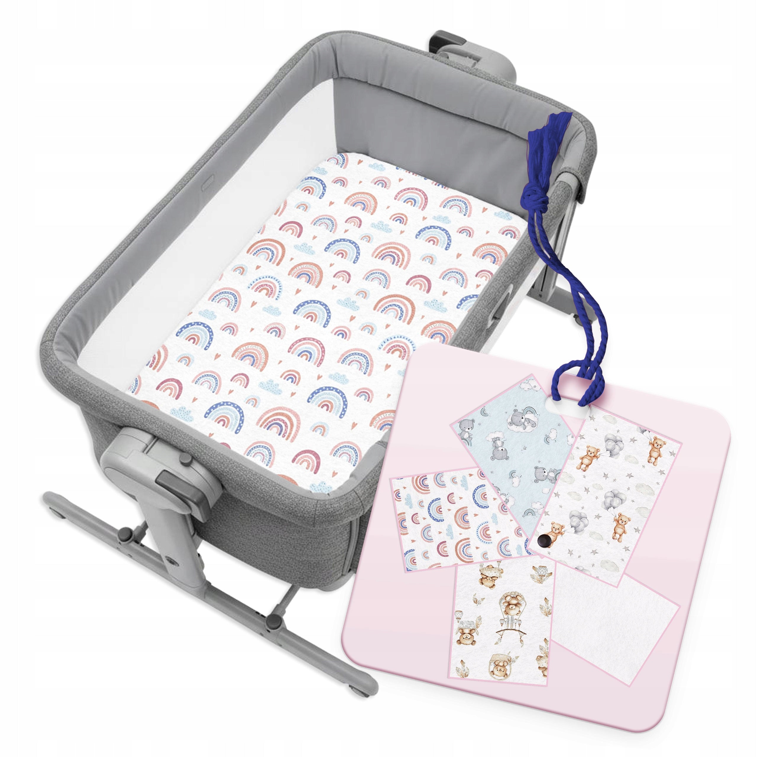 Chicco Next2Me Magic Evo 51x83 Flannel Cotton Sheet - Designs