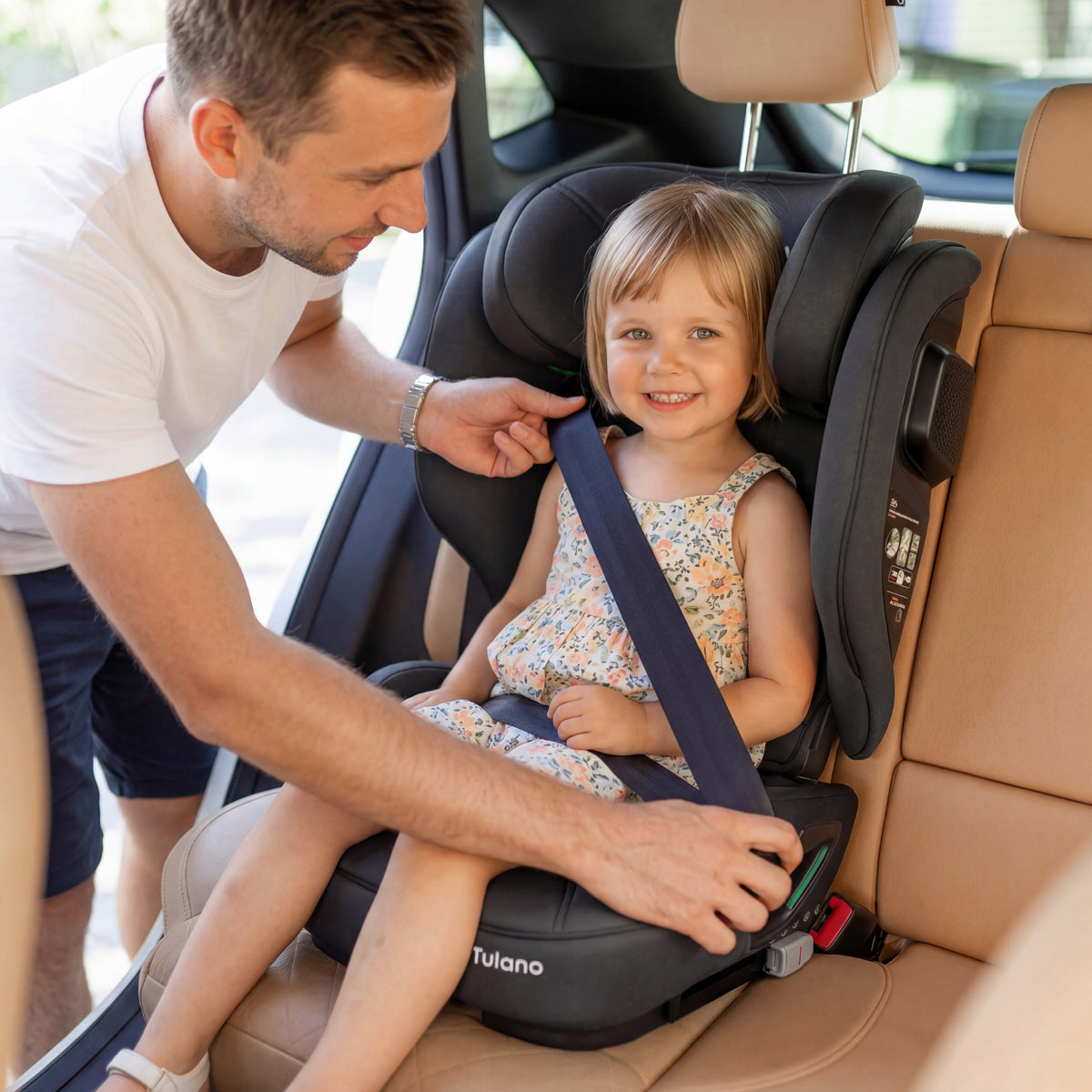 Child car seat 15-36kg TULANO black i-Size ISOFIX + visor Manufacturer code TN-JOY 55 BLACK