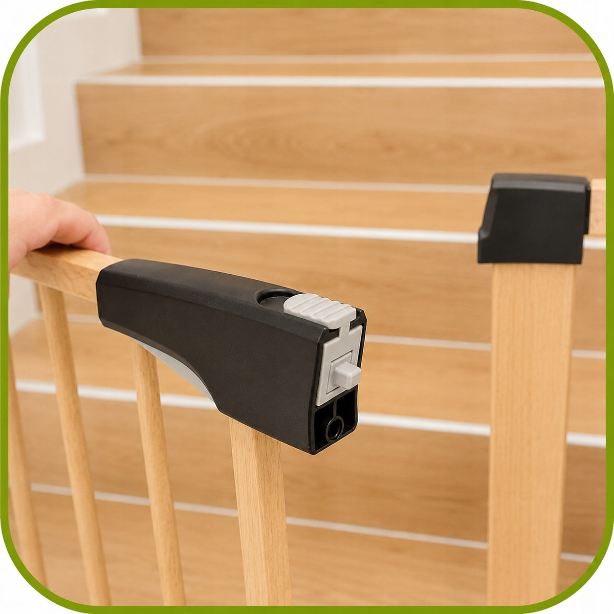 Child safety gate 75-89cm light wood Manufacturer code 20240120-BG-01