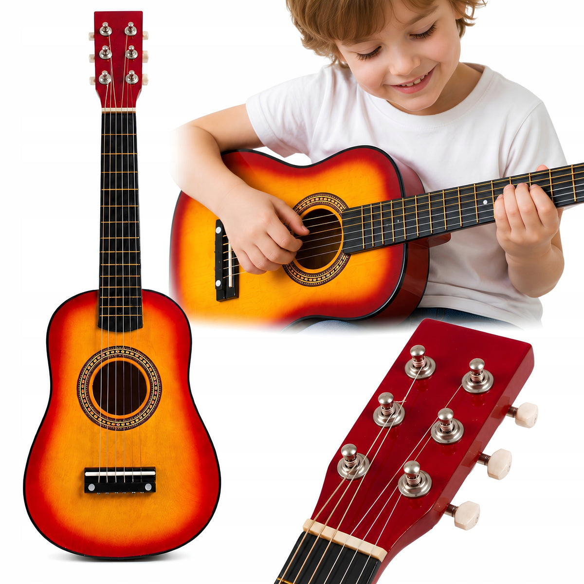 Children's Acoustic Wooden Guitar 6-String 58cm