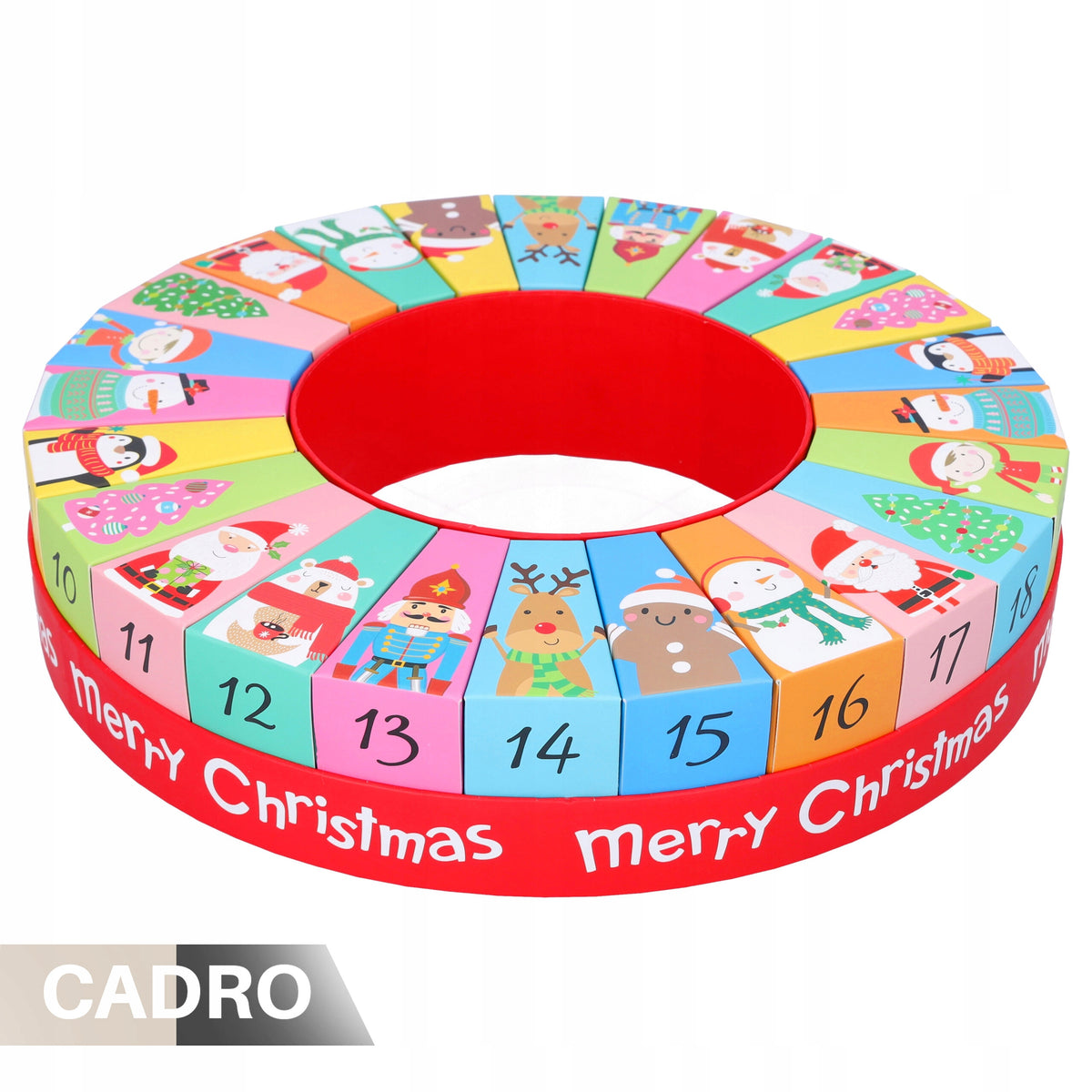 Children's Advent Calendar 24 Drawers to Complete Round DIY Manufacturer code Kalendarz adwentowy 24 szufladki okrągły