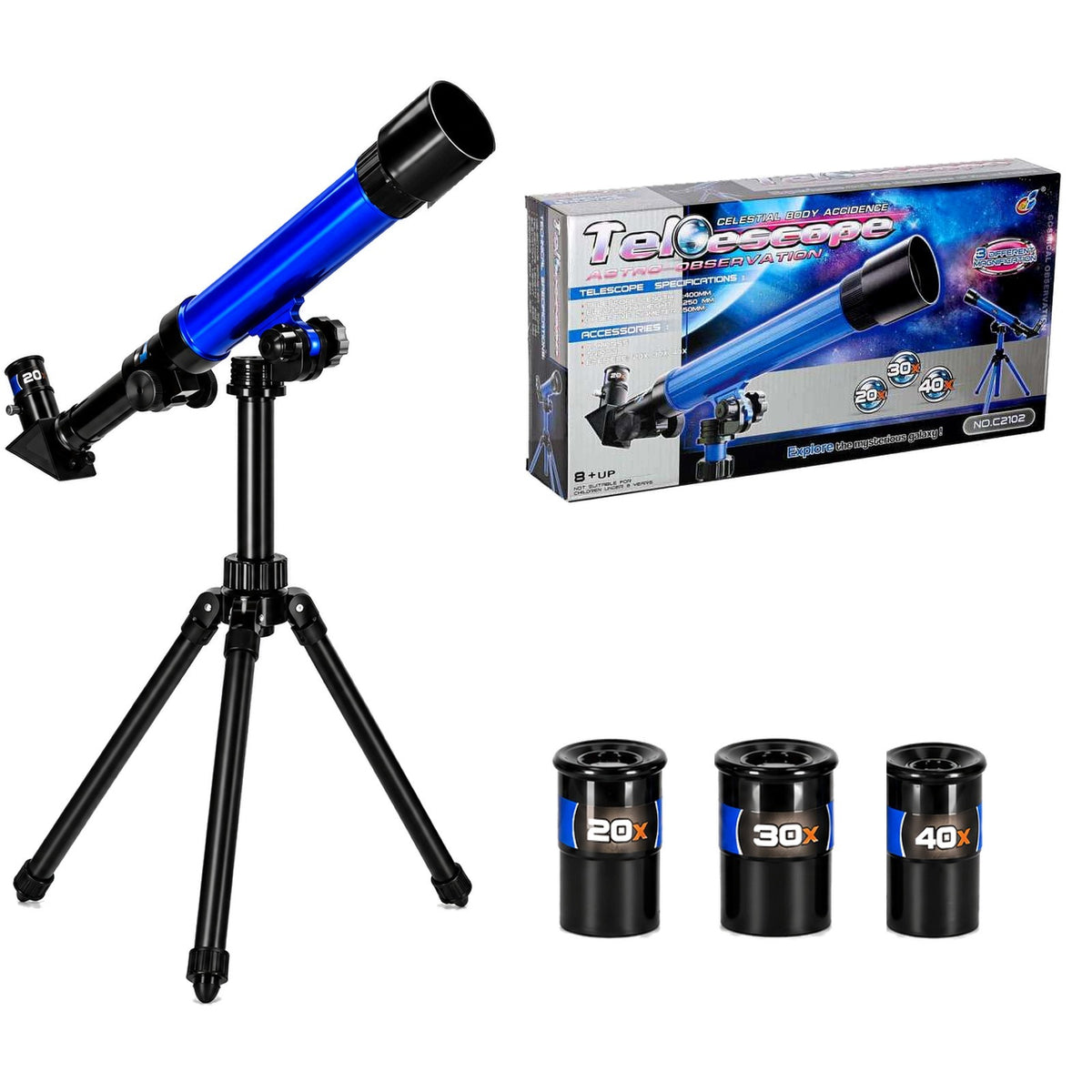 Children's Astronomical Telescope Observation Scope Educational Tripod 40x