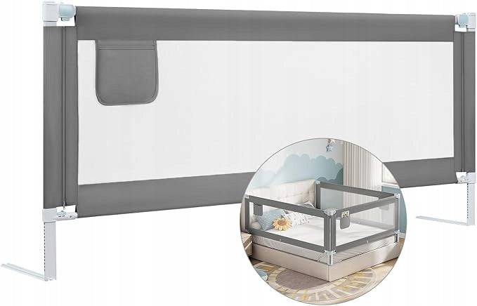 Children's Bed Barrier 200 cm, Oxford Children's Bed Protection Grey Manufacturer code KG003dgr03