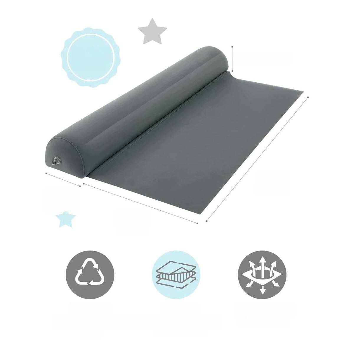 Children's Bed Barrier Inflatable Travel 2 Pcs Non-Slip Manufacturer code Barierka do łóżka dla dzieci nadmuchiwana po