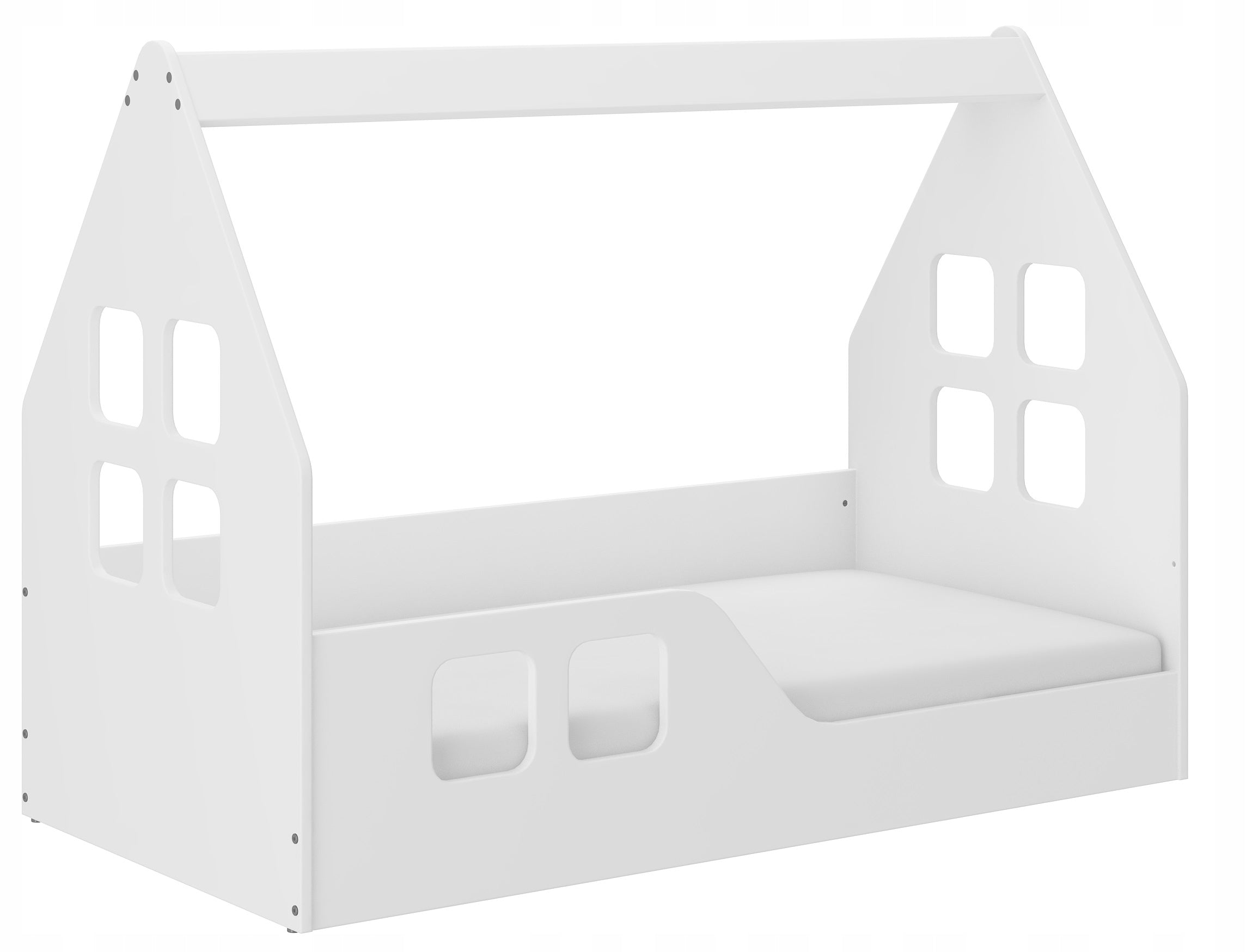 Children's Bed Low House 140x70 Montessori White or Sonoma EAN (GTIN) 5903760657284