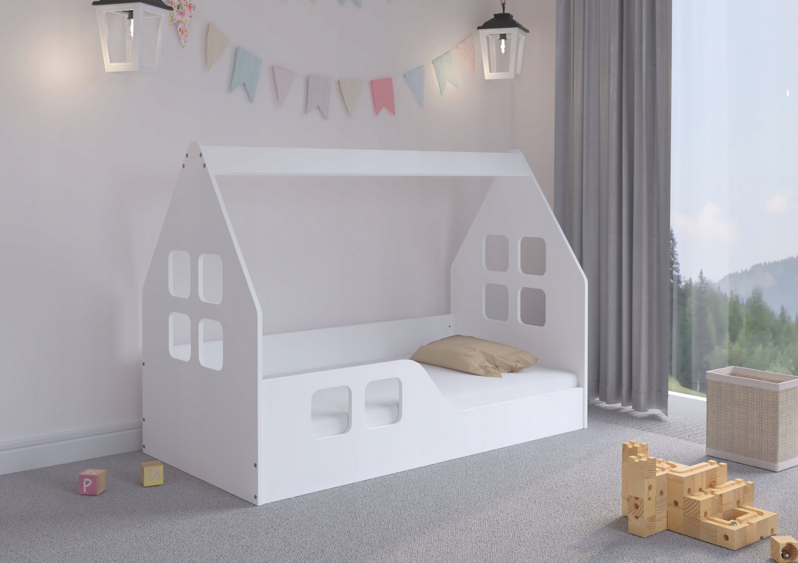 Children's Bed Low House 140x70 Montessori White or Sonoma Manufacturer code 9BE1-64569