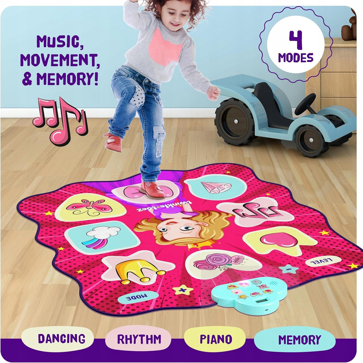 Children's Dance Mat Gifts for Girls Ages 3+ Dance Mat Packaging status original