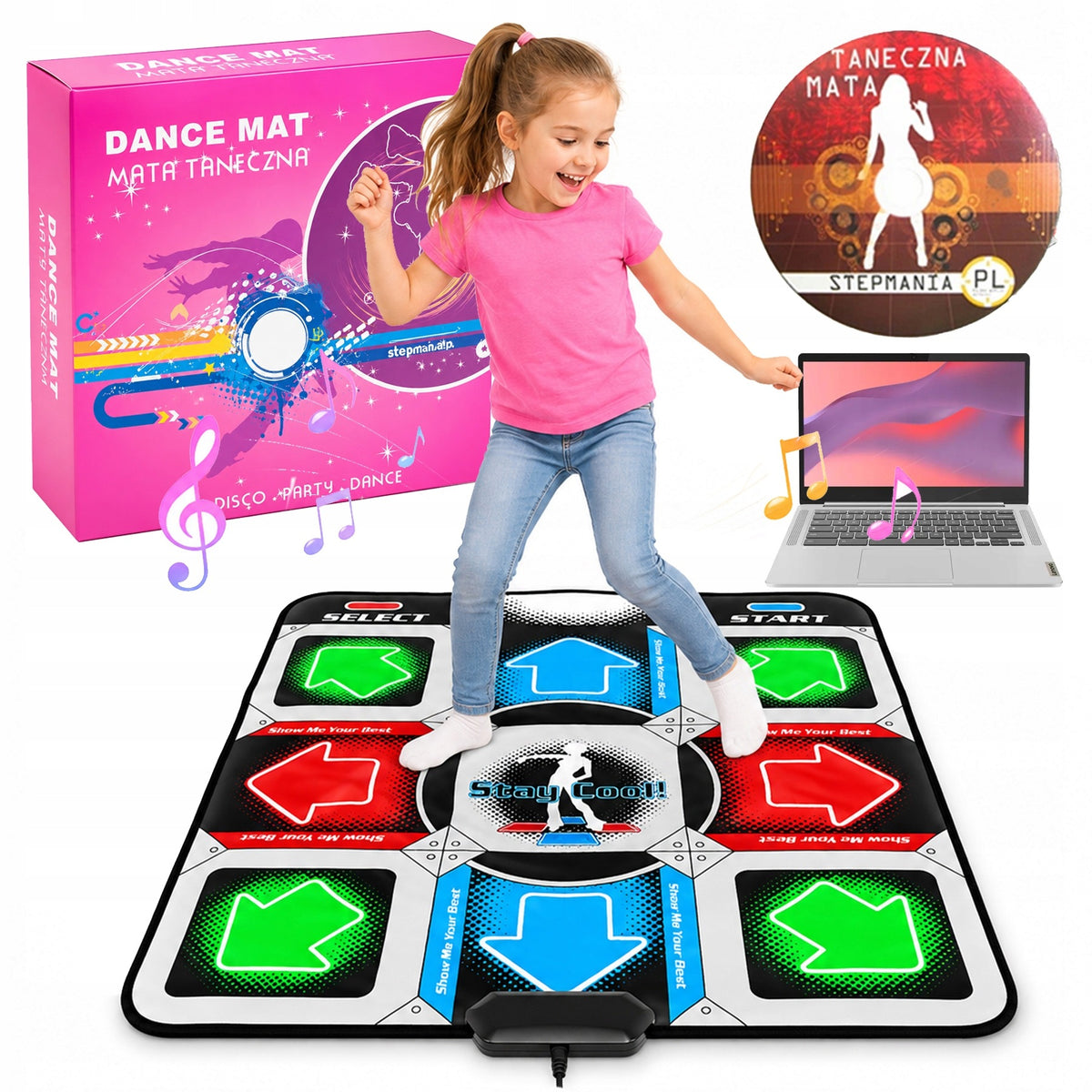 Children's Dance Mat for Musical Dance to Computer CD StepmaniaPL