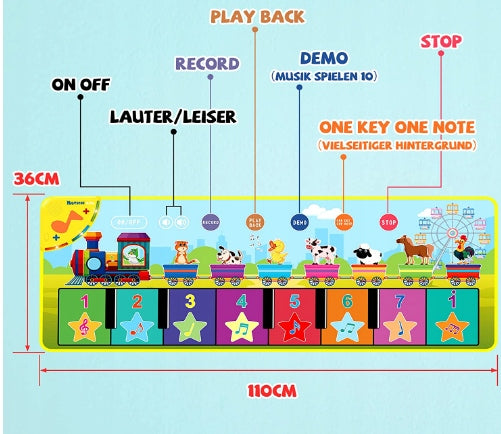 Children's Dance Music Mat Piano Wearxi