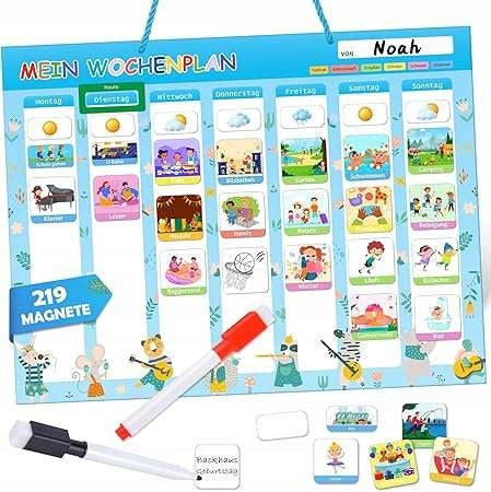Children's Day Planner Magnetic Board 32x42cm German