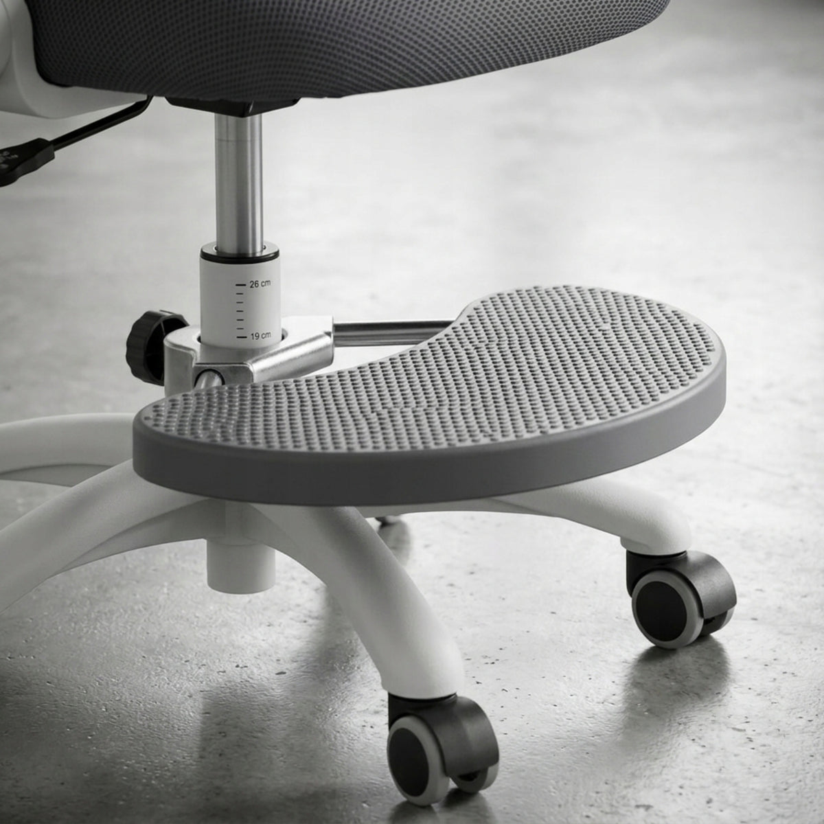 Children's Desk Chair Ergonomic Swivel Chair Adjustable Grey Packaging status original