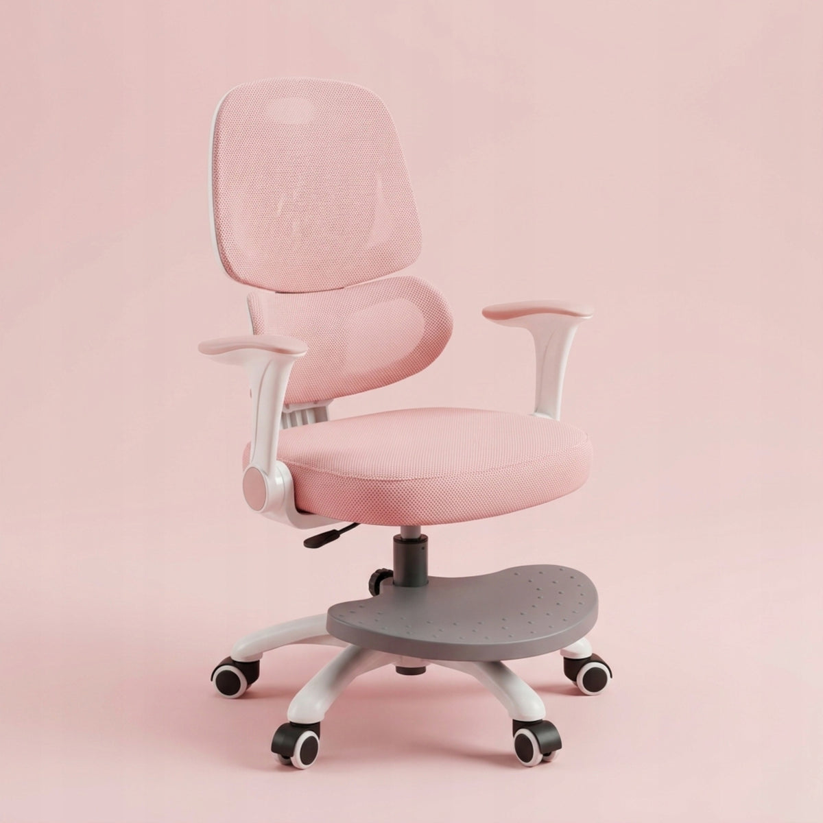 Children's Desk Chair Ergonomic Swivel Chair Adjustable Pink Packaging status original