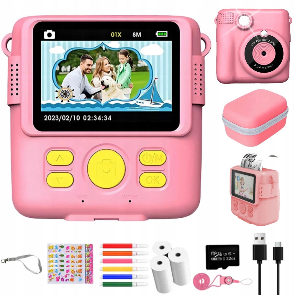 Children's Digital Camera INSTANT with Printer + CARTRIDGES Brand no brand
