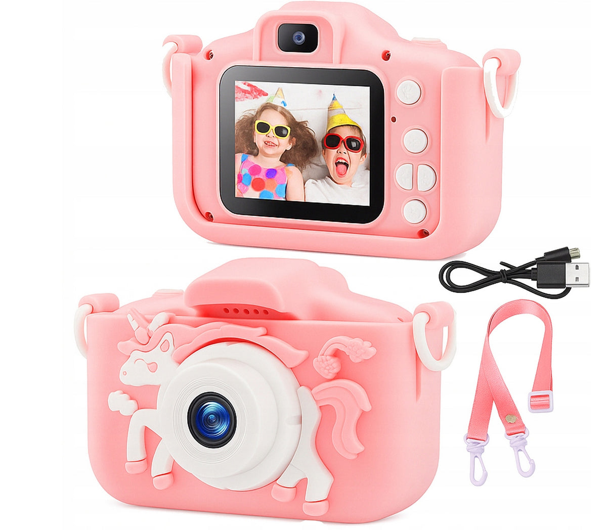 Children's Digital Camera X5 Unicorn 40MP Perfect Gift Pink Camera