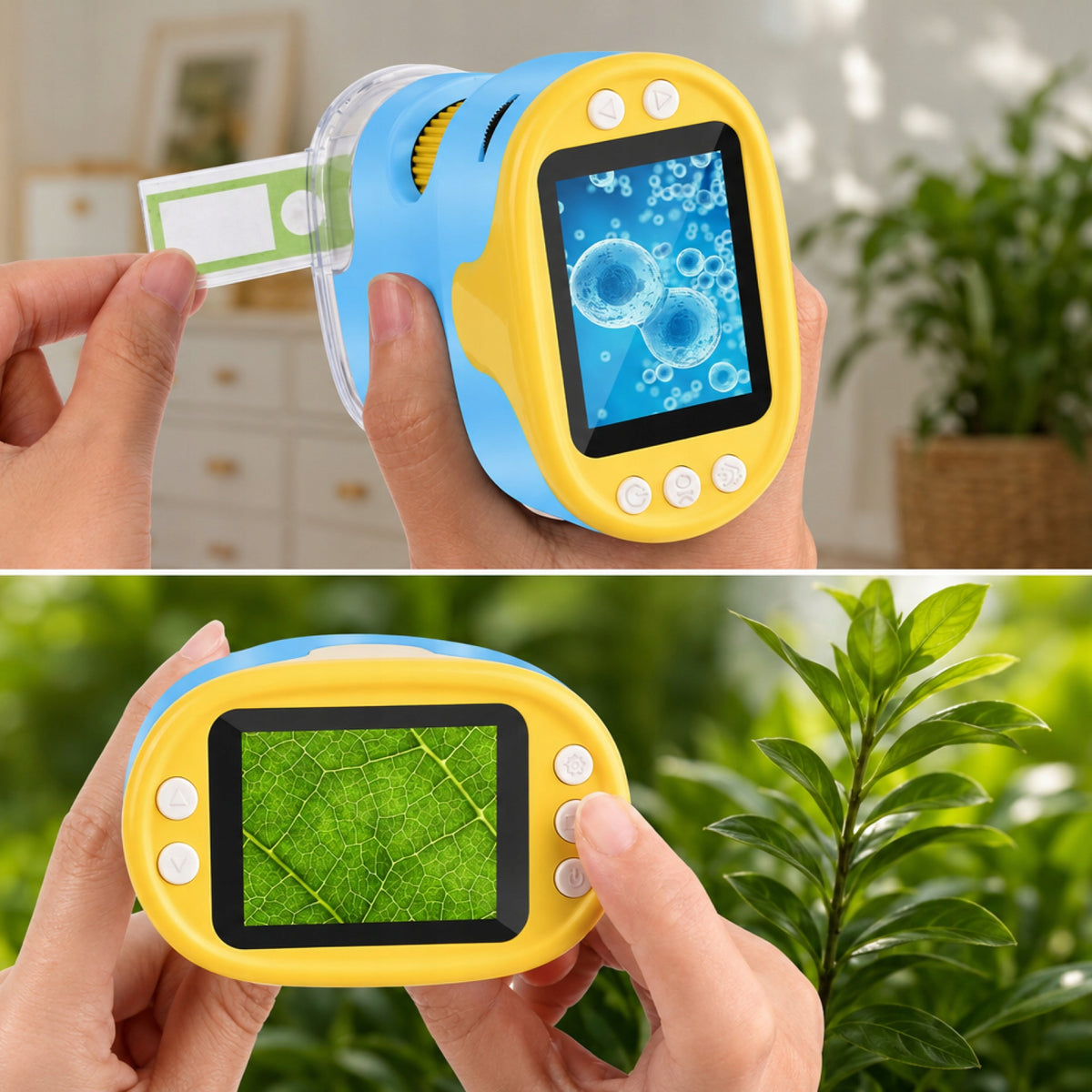 Children's Digital Microscope 4in1 1000x Screen Camera Telescope Tripod Packaging status original