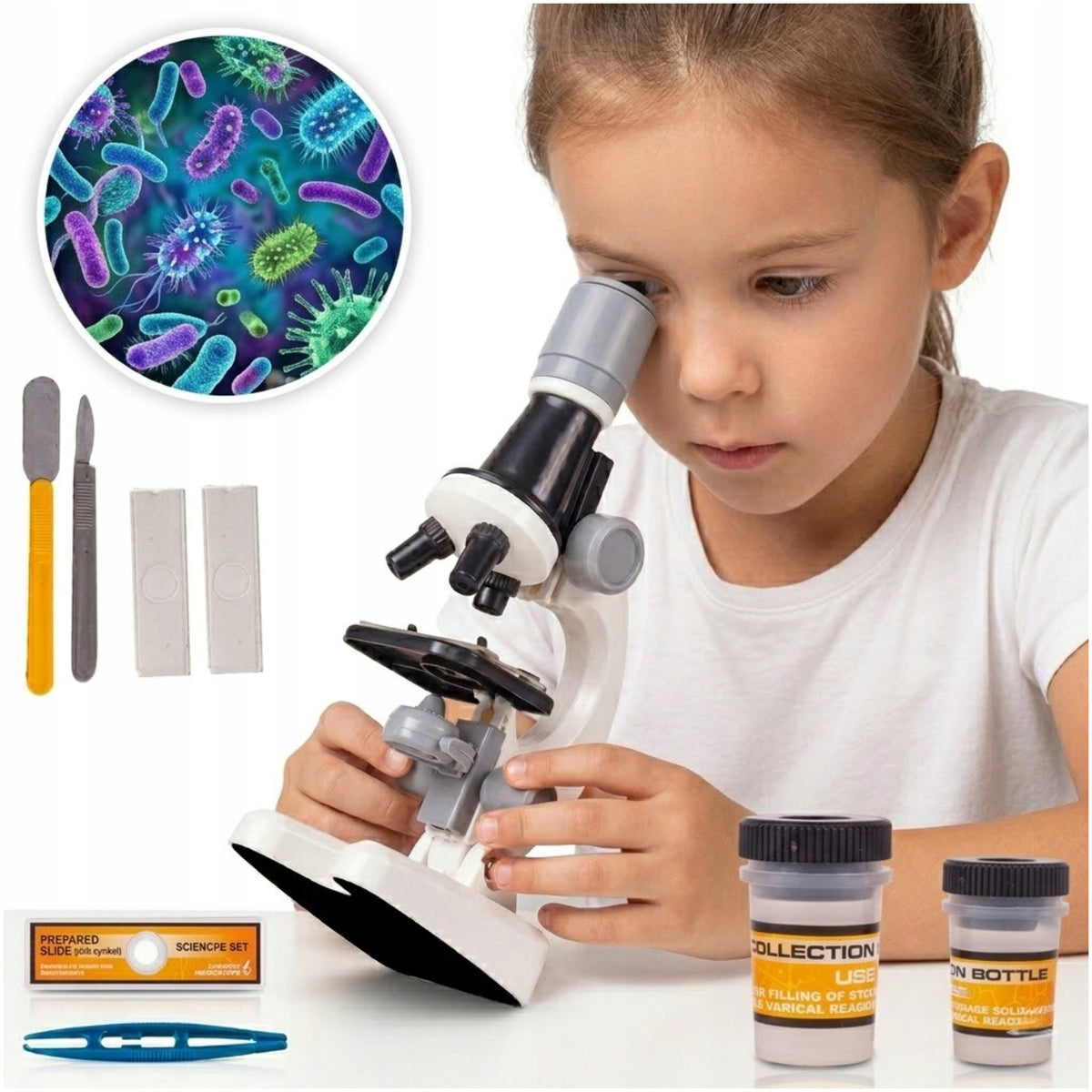 Children's Digital Microscope Magnifier Gift Education Set 3+