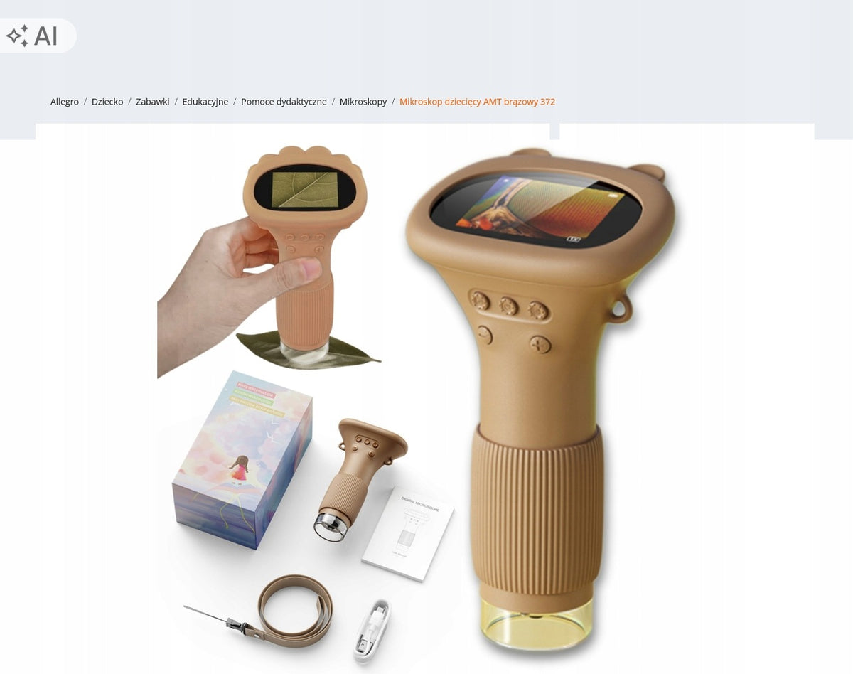 Children's Digital Microscope for Children Educational Magnification 1000x Set