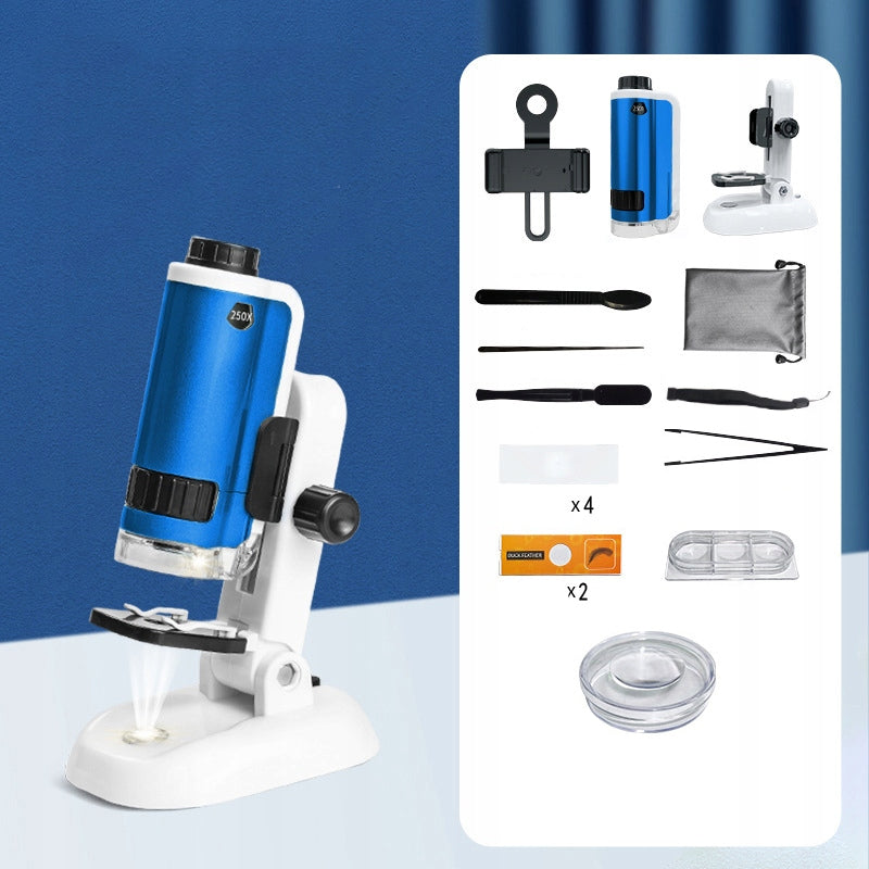 Children's Educational Microscope Set Magnification 250x ZOOM Accessories Packaging status original