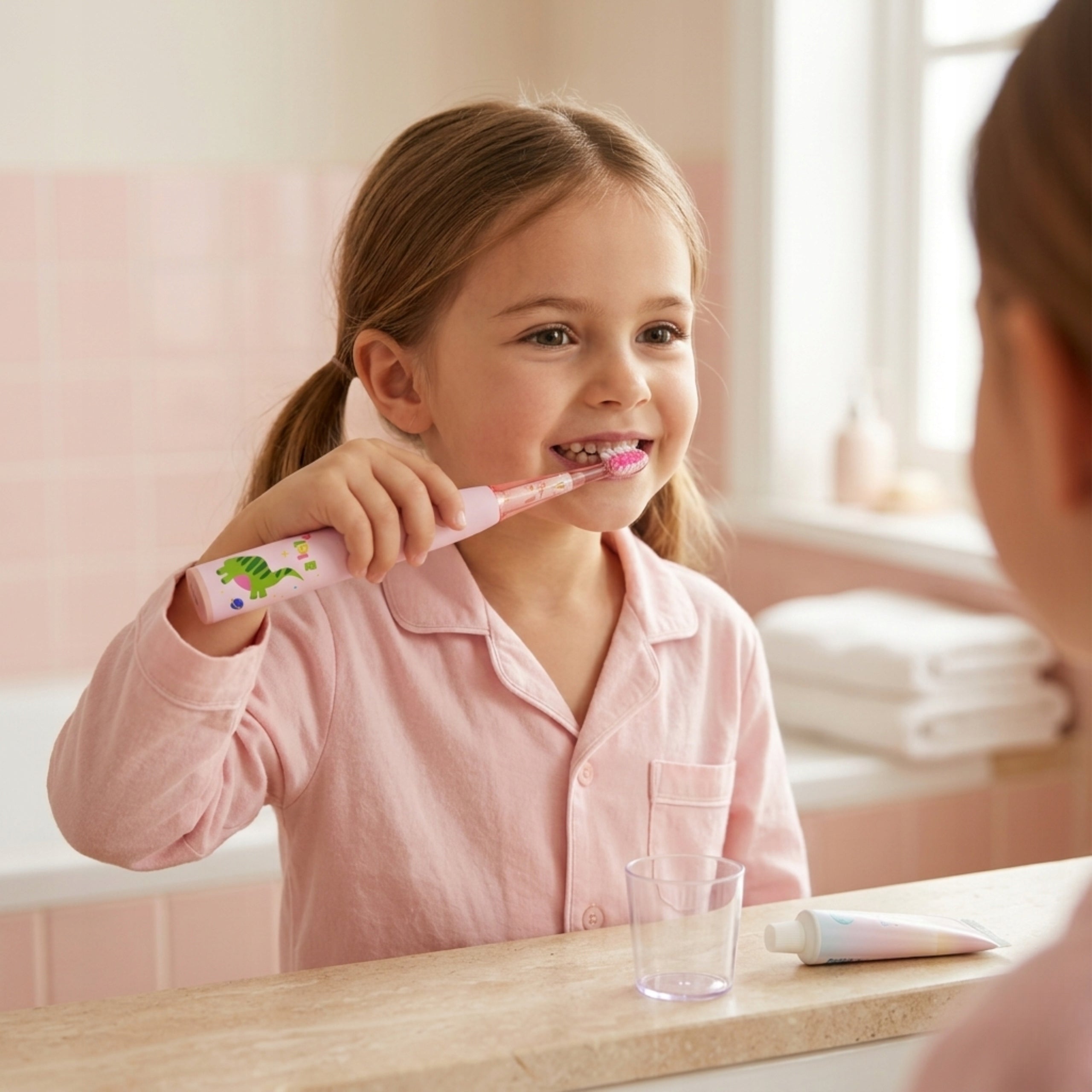 Children's Electric Sonic Toothbrush LED + 5 Pulse Tips Medical device no