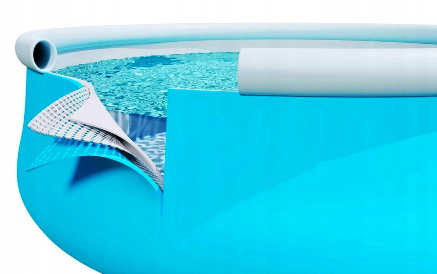 Children's Garden Pool Family Expansion With Flange 240x63 CM Strong Series Basen rozporowy 240x240 TECHNOID AVENLI
