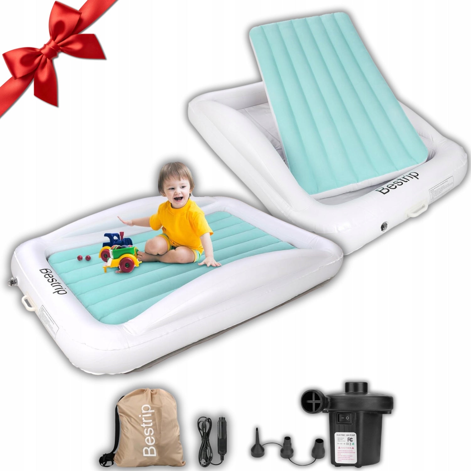 Children's Inflatable Bed with Electric Pump Travel Mattress Bestrip