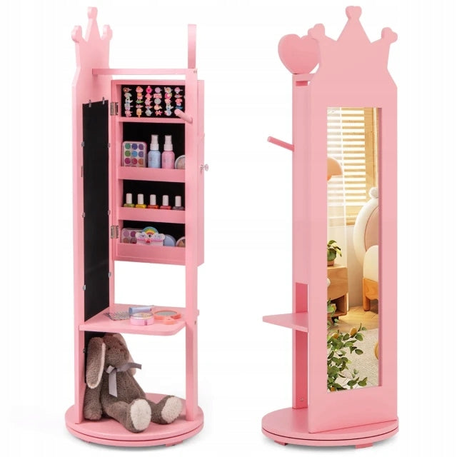 Children's Jewelry Cabinet with Mirror Rotating PINK for Princess Manufacturer code HY10315PI