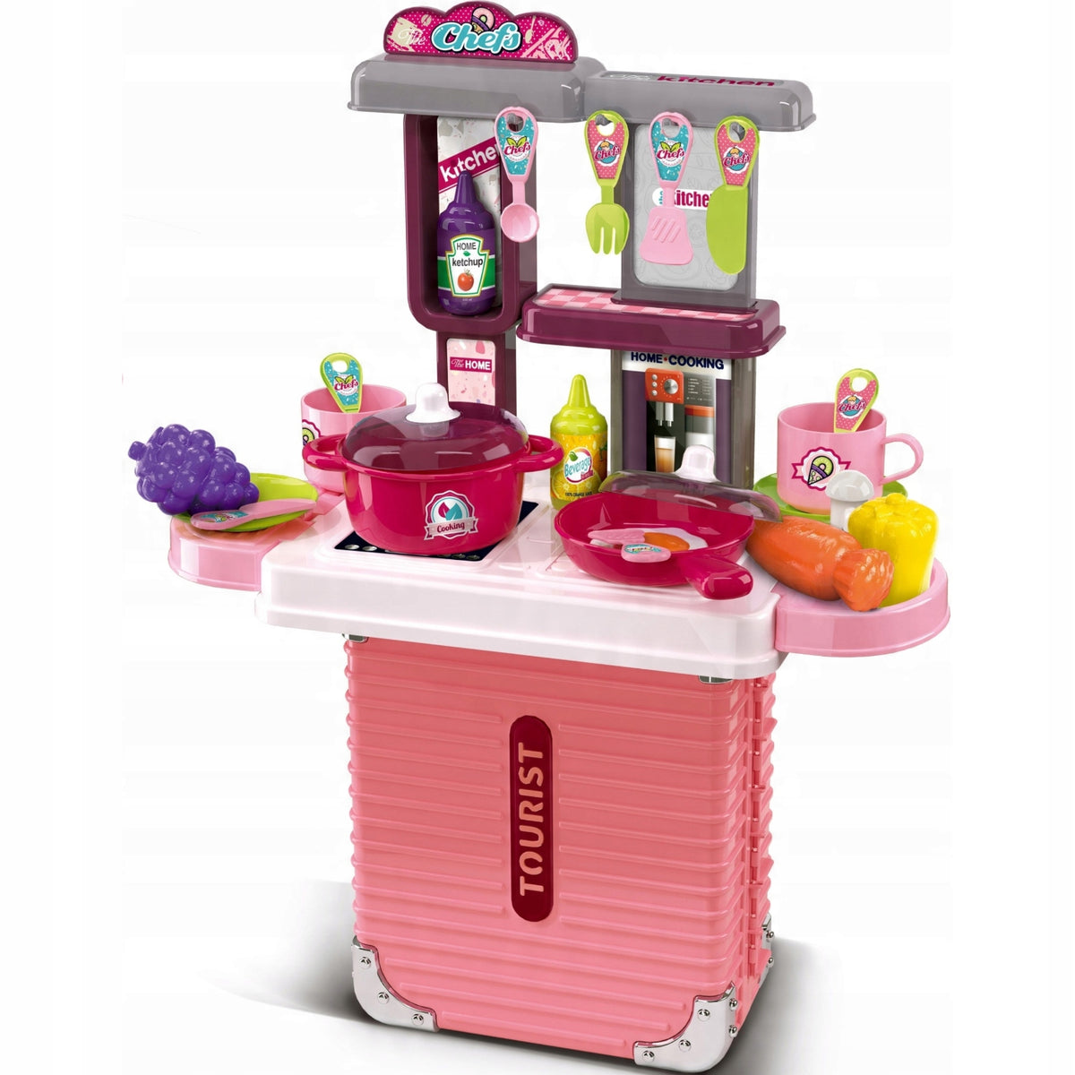 Children's Kitchen Toy Folding in Suitcase Handy for 3 4 5 6 year old Manufacturer code Kuchnia Dziecięca Walizka Składana na Prezent