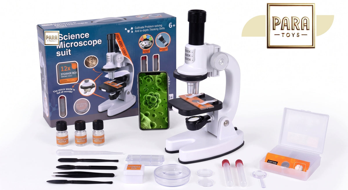 Children's Microscope Scientific Educational 1200x Electric Large Set of 8+ Manufacturer code Mikroskop Dziecięcy LS27971 Zestaw Duży