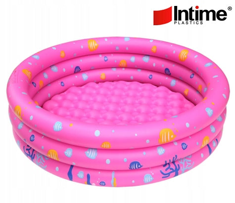 Children's Pool Paddling Pad Soft Bottom Dry Pool Intime 80cm Rozowy Brand Intime