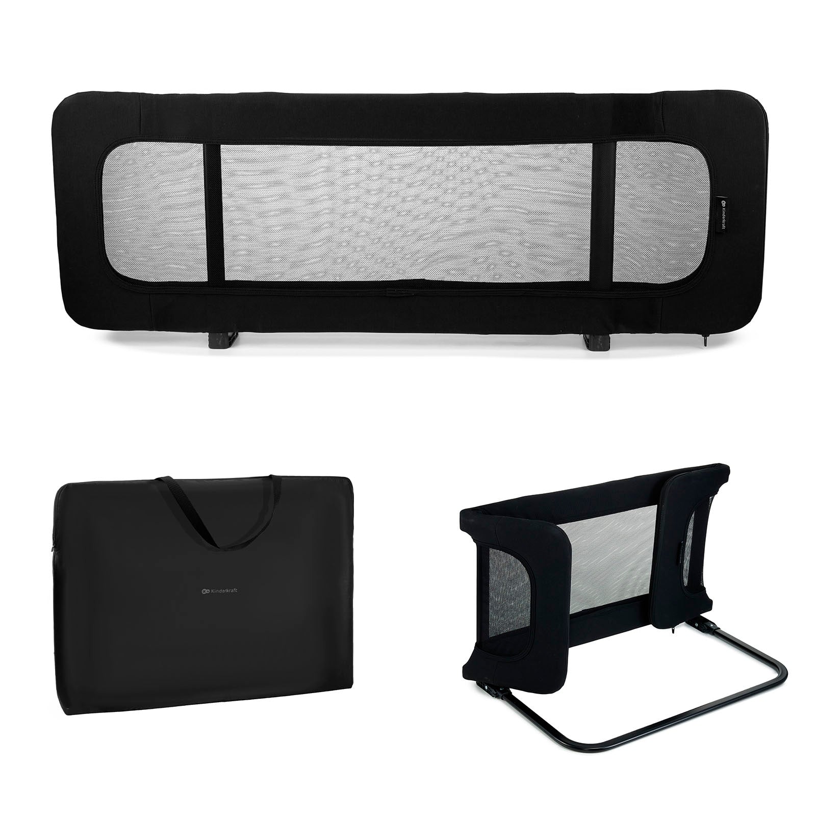 Children's Protective Barrier for Bed Kinderkraft Guard&Dream Black Manufacturer code KAGUDR00BLK0000