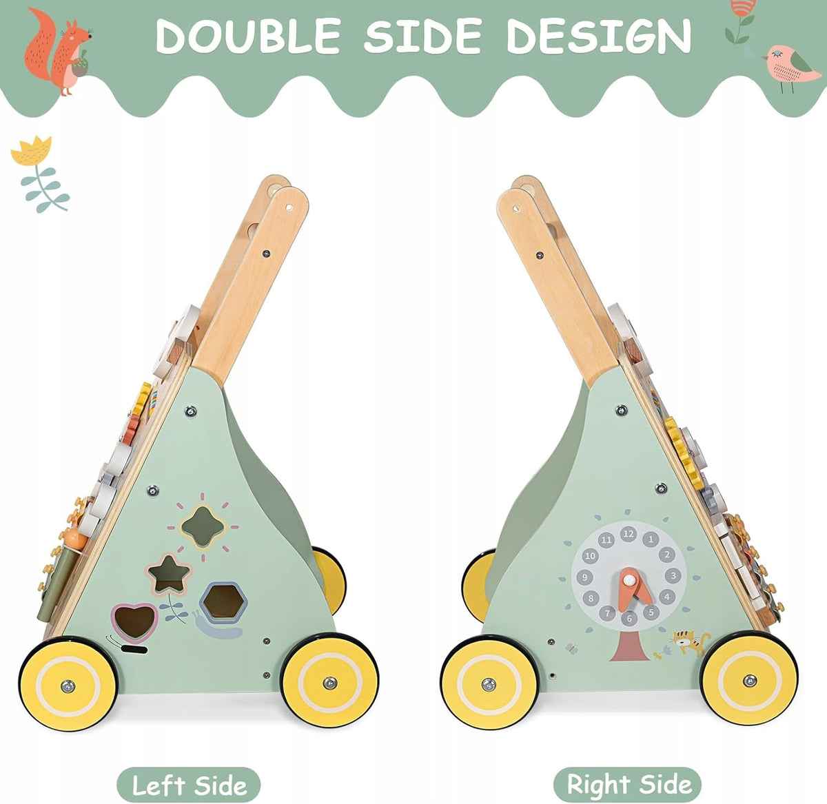 Children's Pusher Wooden Walking Learning Trolley Itslife Educational 8in1 Manufacturer code Pchacz dla dziecka