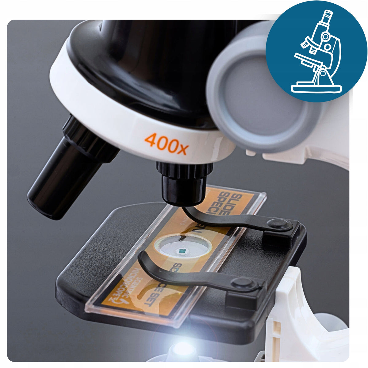 Children's Science Microscope School Set 1200x Educational Gift | 8L+ Color beige