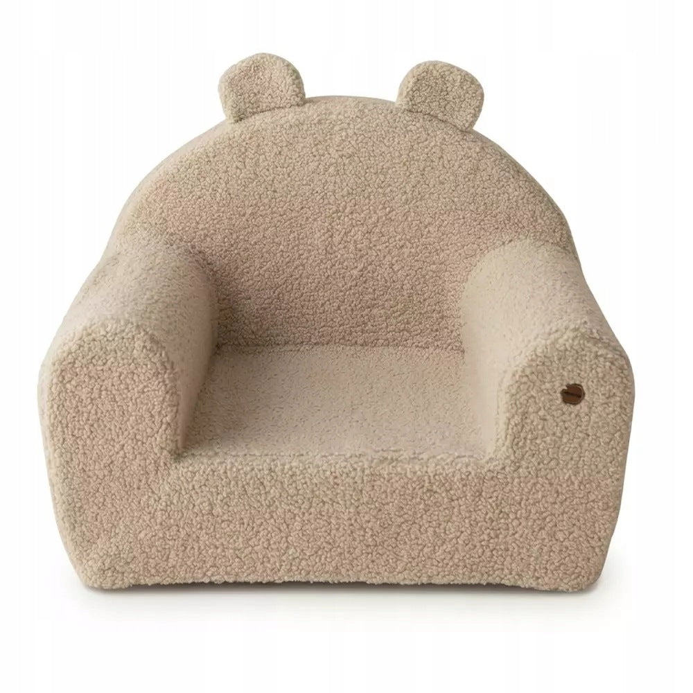 Children's Seat with Foam Soft POUF SOFA Lamb Beige