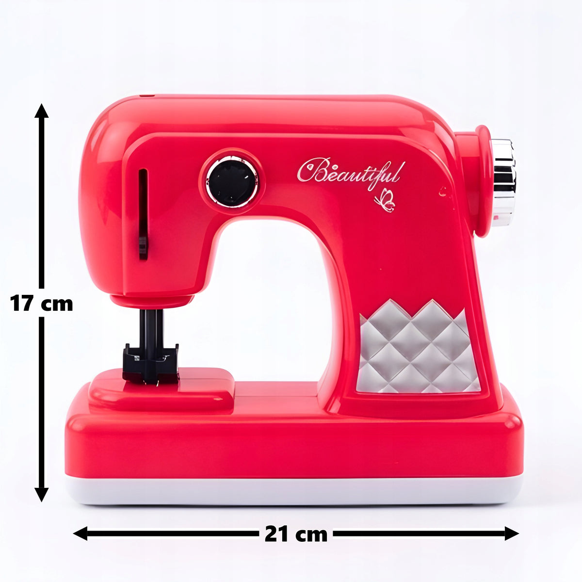 Children's Sewing Machine 14 cm Pink Toy Mouse Light Sound Brand Tojsy