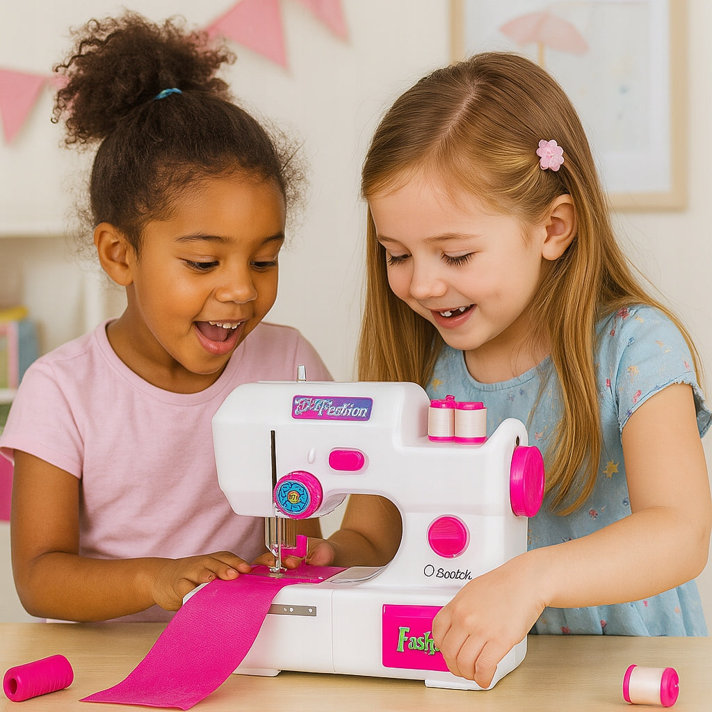 Children's Sewing Machine Small Tailor Stylist White Plastic from 3 Brand no brand